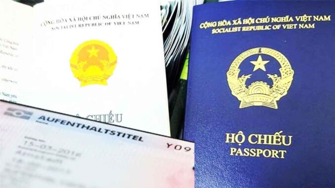 ho chieu viet nam the cu tru duc Hộ chiếu việt nam và thẻ cư trú đức